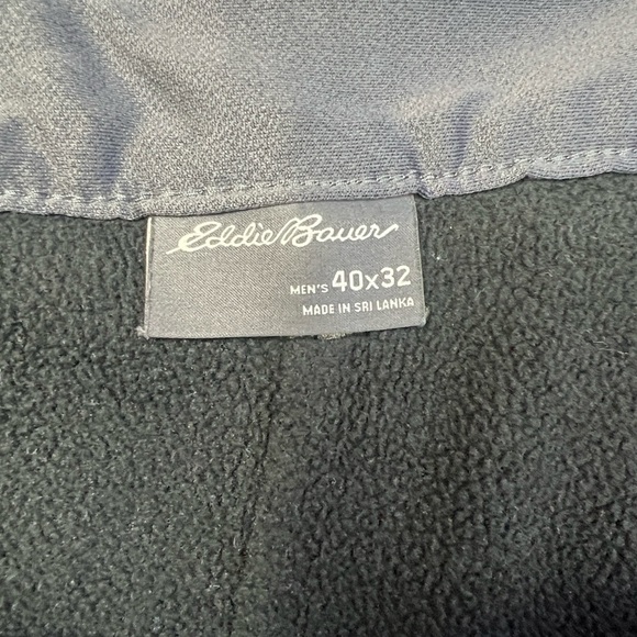 Eddie Bauer Men’s Size 40x32 Fleece Lined Tech Pants Nylon Outdoors Warm Winter - Picture 10 of 13